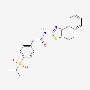 molecular formula C22H22N2O3S2 B3317012 N-{4H,5H-naphtho[1,2-d][1,3]thiazol-2-yl}-2-[4-(propane-2-sulfonyl)phenyl]acetamide CAS No. 955797-84-9