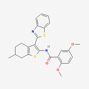 N-[3-(1,3-benzothiazol-2-yl)-6-methyl-4,5,6,7-tetrahydro-1-benzothiophen-2-yl]-2,5-dimethoxybenzamide