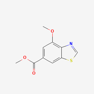 molecular formula C10H9NO3S B3317042 6-Benzothiazolecarboxylic acid, 4-methoxy-, methyl ester CAS No. 955886-85-8