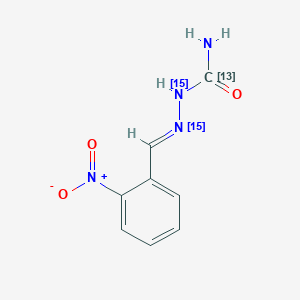 molecular formula C8H8N4O3 B3317240 2-NP-Sca 13C,15N2 CAS No. 957509-32-9