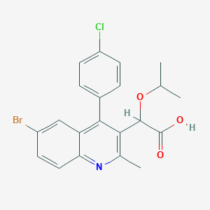 2-[6-Bromo-4-(4-chlorophenyl)-2-methyl-3-quinolyl]-2-isopropoxy-acetic acid