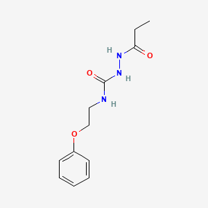 molecular formula C12H17N3O3 B3317310 N-{[(2-phenoxyethyl)carbamoyl]amino}propanamide CAS No. 95885-12-4