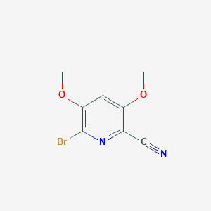 molecular formula C8H7BrN2O2 B3317410 6-Bromo-3,5-dimethoxypicolinonitrile CAS No. 959466-30-9