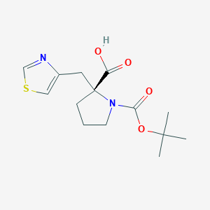 molecular formula C14H20N2O4S B3317424 Boc-(R)-alpha-(4-thiazolylmethyl)-proline CAS No. 959578-31-5