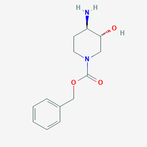 molecular formula C13H18N2O3 B3317441 Benzyl (3R,4R)-4-amino-3-hydroxypiperidine-1-carboxylate CAS No. 959617-87-9