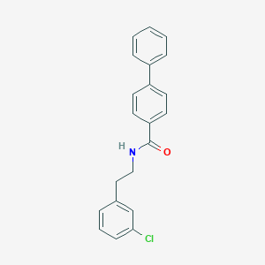molecular formula C21H18ClNO B331745 N-[2-(3-CHLOROPHENYL)ETHYL]-4-BIPHENYLCARBOXAMIDE 