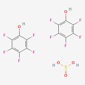 molecular formula C12H4F10O5S B3317519 2,3,4,5,6-pentafluorophenol;sulfurous acid CAS No. 96157-57-2