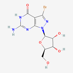 molecular formula C10H12BrN5O5 B3317585 6-Amino-3-bromo-1-beta-D-ribofuranosylpyrazolo(3,4-d)pyrimidin-4(5H)-one CAS No. 96555-37-2