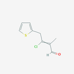 molecular formula C9H9ClOS B3317693 3-Chloro-2-methyl-4-(thiophen-2-yl)but-2-enal CAS No. 96924-57-1