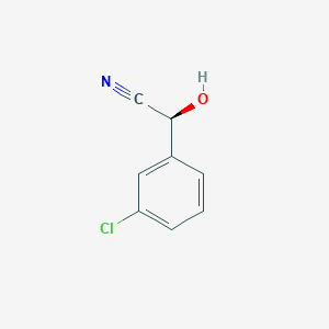 molecular formula C8H6ClNO B3317707 Benzeneacetonitrile, 3-chloro-alpha-hydroxy-, (alphaS)- CAS No. 97070-75-2