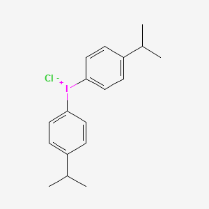 molecular formula C18H22ClI B3317824 Iodonium, bis[4-(1-methylethyl)phenyl]-, chloride CAS No. 97671-66-4