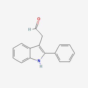 molecular formula C16H13NO B3317859 2-(2-phenyl-1H-indol-3-yl)acetaldehyde CAS No. 97945-27-2