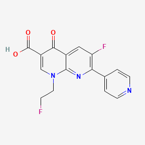 6-Fluoro-1-(2-fluoroethyl)-4-oxo-7-(pyridin-4-yl)-1,4-dihydro-1,8-naphthyridine-3-carboxylic acid