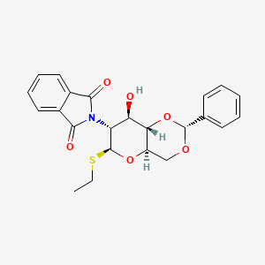 molecular formula C23H23NO6S B3318322 beta-D-Glucopyranoside, ethyl 2-deoxy-2-(1,3-dihydro-1,3-dioxo-2H-isoindol-2-yl)-4,6-O-[(R)-phenylmethylene]-1-thio- CAS No. 99409-33-3