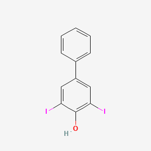 molecular formula C12H8I2O B3318512 3-5-diiodo-biphenyl-4-ol CAS No. 99970-74-8