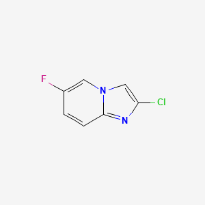 molecular formula C7H4ClFN2 B3318710 2-Chloro-6-fluoroimidazo[1,2-A]pyridine CAS No. 1019020-11-1
