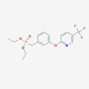 molecular formula C17H19F3NO4P B3318753 Diethyl (3-((5-(trifluoromethyl)pyridin-2-yl)oxy)benzyl)phosphonate CAS No. 1020325-38-5