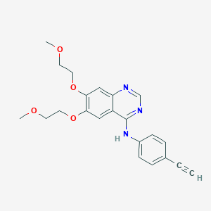 molecular formula C22H23N3O4 B3318841 N-(4-ethynylphenyl)-6,7-bis(2-methoxyethoxy)quinazolin-4-amine CAS No. 1029721-32-1