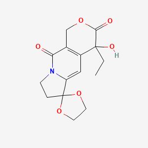 4'-Ethyl-4'-hydroxy-7',8'-dihydrospiro[[1,3]dioxolane-2,6'-pyrano[3,4-f]indolizine]-3',10'(1'H,4'H)-dione