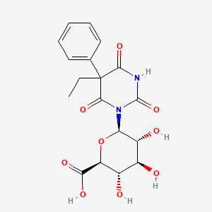 molecular formula C18H20N2O9 B3318863 5-Ethyl-1-beta-D-glucopyranuronosyl-5-phenylpyrimidine-2,4,6(1H,3H,5H)-trione CAS No. 1031858-68-0