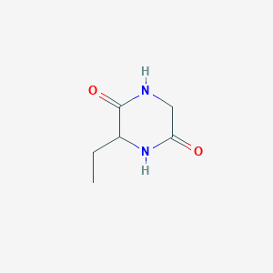 molecular formula C6H10N2O2 B3318867 3-Ethylpiperazine-2,5-dione CAS No. 103232-31-1
