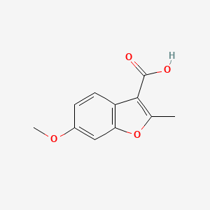 molecular formula C11H10O4 B3318935 6-Methoxy-2-methylbenzofuran-3-carboxylic acid CAS No. 103986-33-0