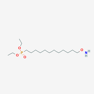 molecular formula C16H36NO4P B3318992 Diethyl-12-(o-hydroxylamine)dodecylphosphonate CAS No. 1049677-29-3