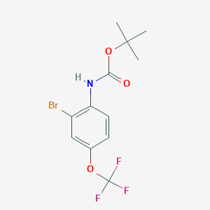 molecular formula C12H13BrF3NO3 B3319053 tert-Butyl (2-bromo-4-(trifluoromethoxy)phenyl)carbamate CAS No. 1057720-35-0
