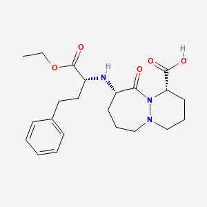 molecular formula C22H31N3O5 B3319110 (4S,7S)-7-(((R)-1-Ethoxy-1-oxo-4-phenylbutan-2-yl)amino)-6-oxooctahydro-1H-pyridazino[1,2-a][1,2]diazepine-4-carboxylic acid CAS No. 106928-09-0