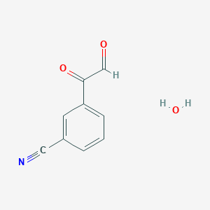 molecular formula C9H7NO3 B3319143 m-Cyanophenylglyoxal hydrate CAS No. 1071555-51-5