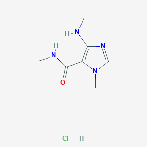 molecular formula C7H13ClN4O B3319166 N,3-dimethyl-5-(methylamino)imidazole-4-carboxamide;hydrochloride CAS No. 107605-95-8