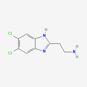 molecular formula C9H9Cl2N3 B3319186 2-(5,6-Dichloro-1H-benzo[d]imidazol-2-yl)ethan-1-amine CAS No. 108130-18-3