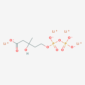 molecular formula C6H10Li4O10P2 B3319224 Tetralithium 3-hydroxy-3-methyl-5-{[(phosphonatooxy)phosphinato]oxy}pentanoate CAS No. 108869-00-7
