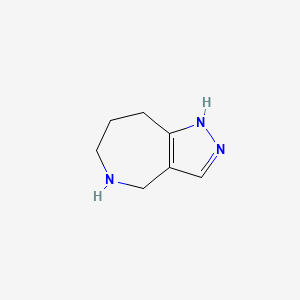 molecular formula C7H11N3 B3319427 2H,4H,5H,6H,7H,8H-pyrazolo[4,3-c]azepine CAS No. 111416-17-2