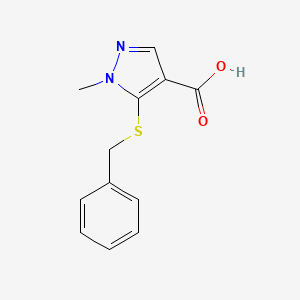 5-Benzylthio-1-methylpyrazole-4-carboxylic acid