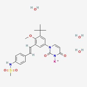 molecular formula C24H32KN3O8S B3319506 ABT-072 potassium trihydrate CAS No. 1132940-31-8