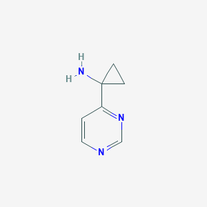molecular formula C7H9N3 B3319708 1-(Pyrimidin-4-yl)cyclopropanamine CAS No. 1159878-11-1