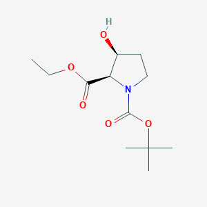 molecular formula C12H21NO5 B3319836 1-tert-butyl 2-ethyl (2r,3s)-3-hydroxypyrrolidine-1,2-dicarboxylate CAS No. 118449-01-7