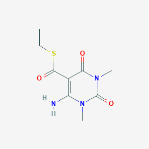 S-Ethyl 6-amino-1,3-dimethyl-2,4-dioxo-1,2,3,4-tetrahydropyrimidine-5-carbothioate