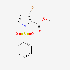 molecular formula C12H10BrNO4S B3319958 methyl 3-bromo-1-(phenylsulfonyl)-1H-pyrrole-2-carboxylate CAS No. 1192217-76-7