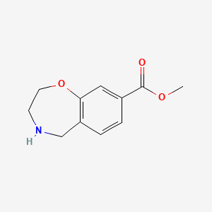 molecular formula C11H13NO3 B3320111 methyl 2,3,4,5-tetrahydro-1,4-benzoxazepine-8-carboxylate CAS No. 1206229-00-6
