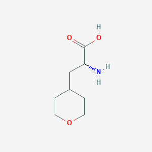 molecular formula C8H15NO3 B3320122 (2R)-2-amino-3-(oxan-4-yl)propanoic acid CAS No. 1207447-36-6