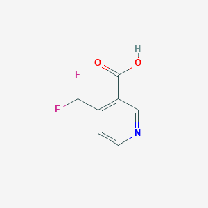 molecular formula C7H5F2NO2 B3320162 4-(Difluoromethyl)nicotinic acid CAS No. 1211590-78-1