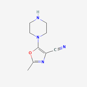 2-Methyl-5-(piperazin-1-yl)oxazole-4-carbonitrile