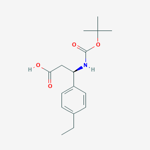 (R)-3-((tert-Butoxycarbonyl)amino)-3-(4-ethylphenyl)propanoic acid