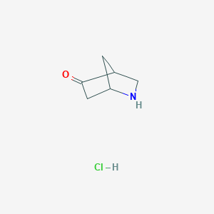 molecular formula C6H10ClNO B3320302 2-Azabicyclo[2.2.1]heptan-5-one;hydrochloride CAS No. 1228600-28-9