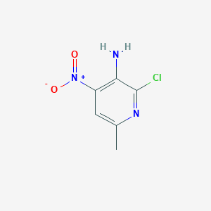 molecular formula C6H6ClN3O2 B3320359 2-Chloro-6-methyl-4-nitropyridin-3-amine CAS No. 1232432-64-2