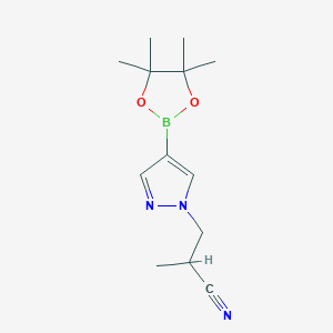 2-Methyl-3-(4-(4,4,5,5-tetramethyl-1,3,2-dioxaborolan-2-yl)-1H-pyrazol-1-yl)propanenitrile