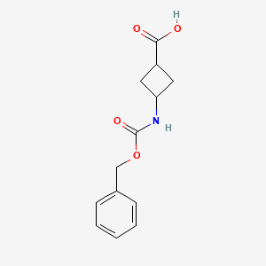 molecular formula C13H15NO4 B3320384 trans-3-(Cbz-amino)cyclobutanecarboxylic acid CAS No. 1234615-96-3
