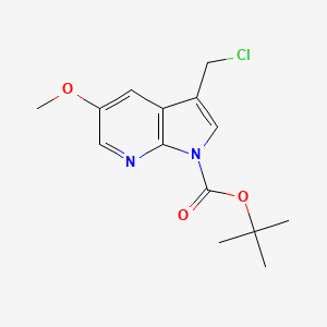 tert-Butyl 3-(chloromethyl)-5-methoxy-1H-pyrrolo[2,3-b]pyridine-1-carboxylate